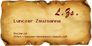 Lunczer Zsuzsanna névjegykártya